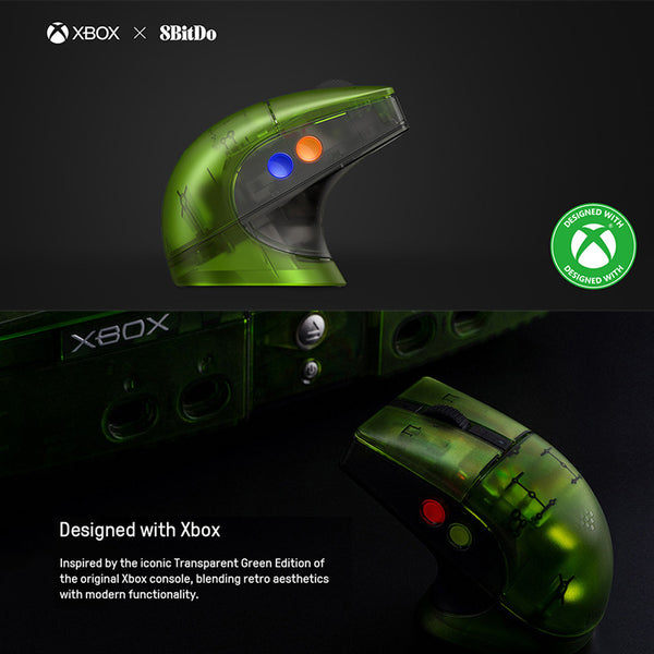 8BitDo Retro R8 Tri-mode Gaming Mouse Xbox Edition with Programmable Buttons