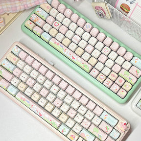 ACGAM Cream Strawberry MAO Profile Keycaps Set