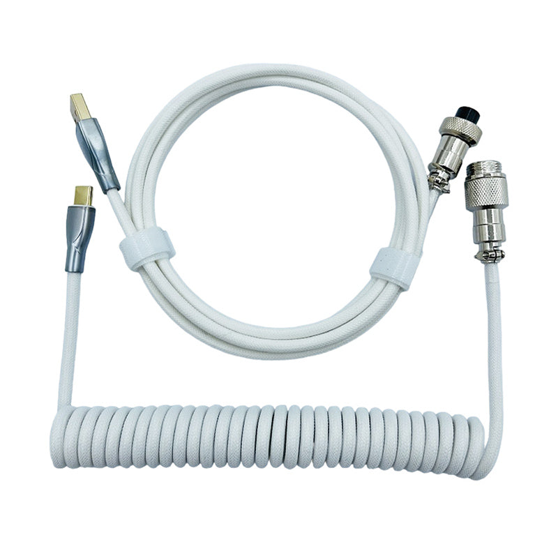 ACGAM Custom Coiled Aviator Cable USB-C Light Gray