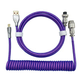 ACGAM Custom Coiled Aviator Cable USB-C Purple