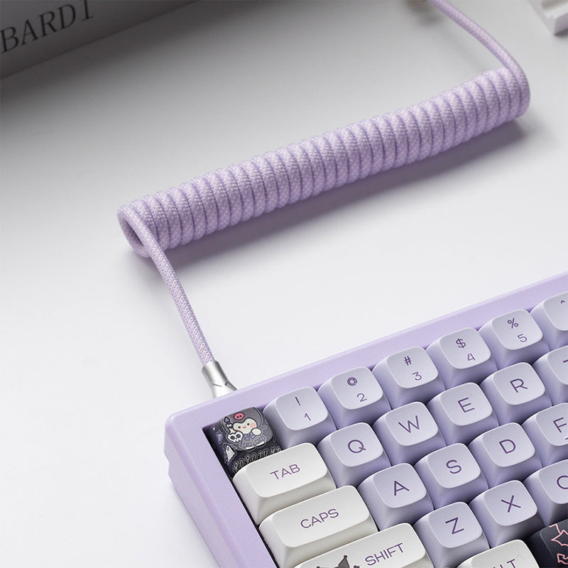 ACGAM Custom Coiled Aviator Cable USB-C Light Purple - Thumbnail 4