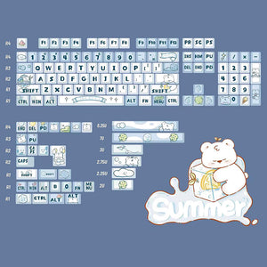 ACGAM Ice Bear Keycap Set Cherry Profile 137 Keys