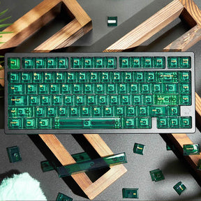 ACGAM Jade Cherry Profile Transparent Keycaps Set