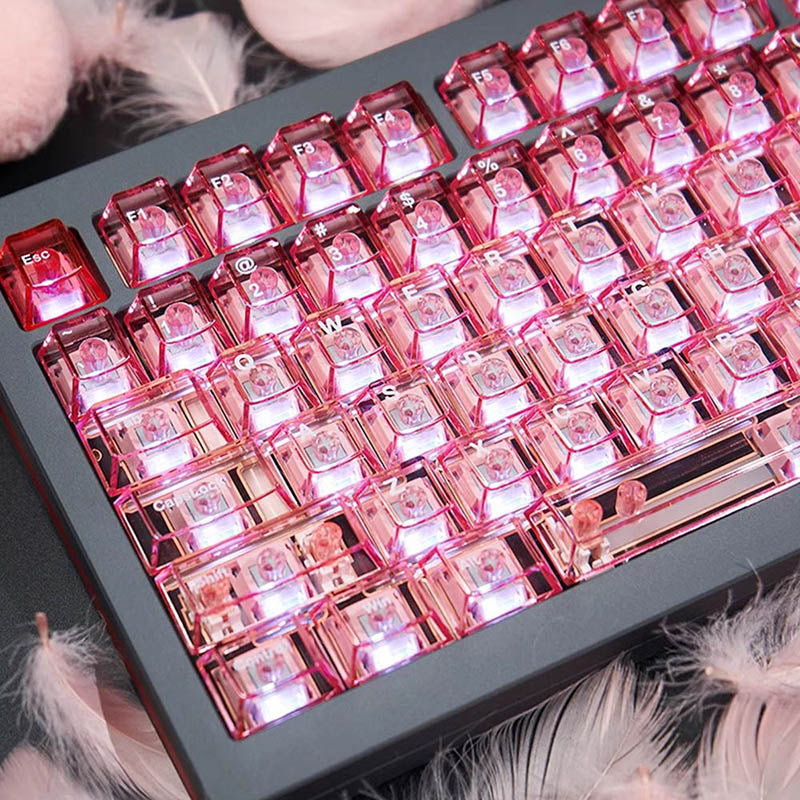 ACGAM_Jade_Transparent_Keycaps_Set_Pink_3