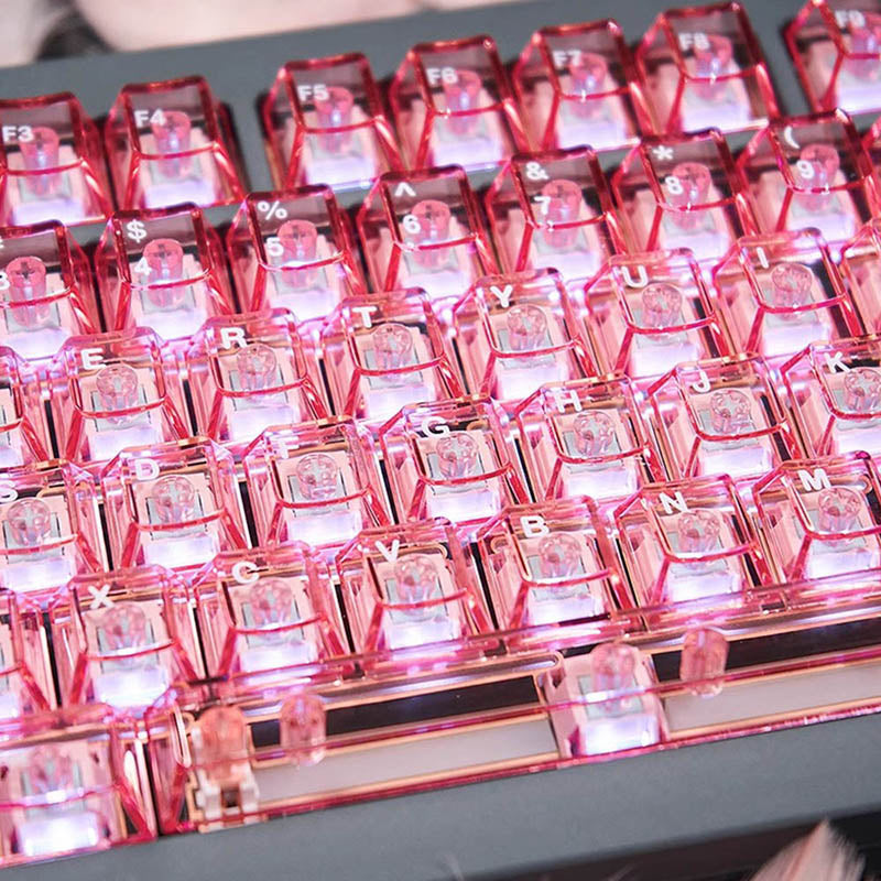 ACGAM_Jade_Transparent_Keycaps_Set_Pink_4