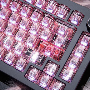 ACGAM Jade Cherry Profile Transparent Keycaps Set