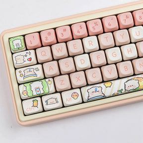 ACGAM Pink Piggy PBT-Tastenkappen-Set, MOA-Profil, 140 Tasten