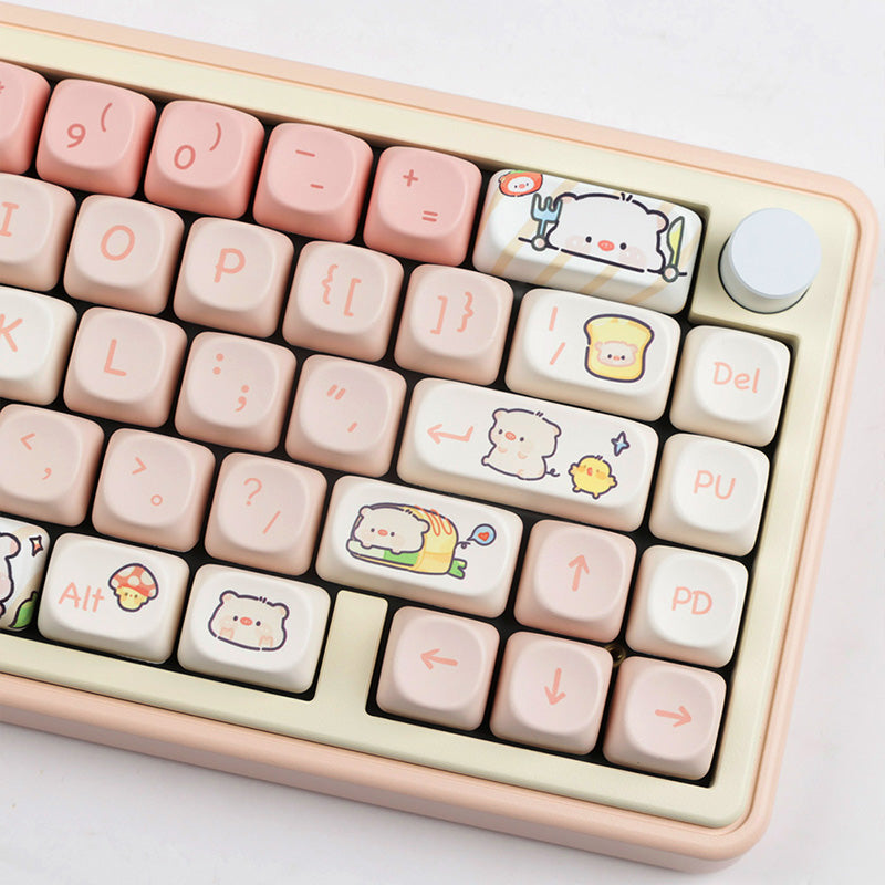 ACGAM Pink Piggy PBT Keycap Set