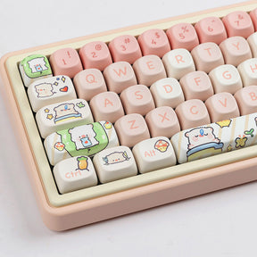 ACGAM Pink Piggy PBT Keycap Set MOA Profile 140 Keys