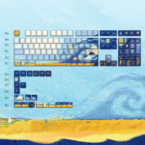 Varmilo Van Gogh Kirschprofil-Tastenkappen-Set, 130 Tasten