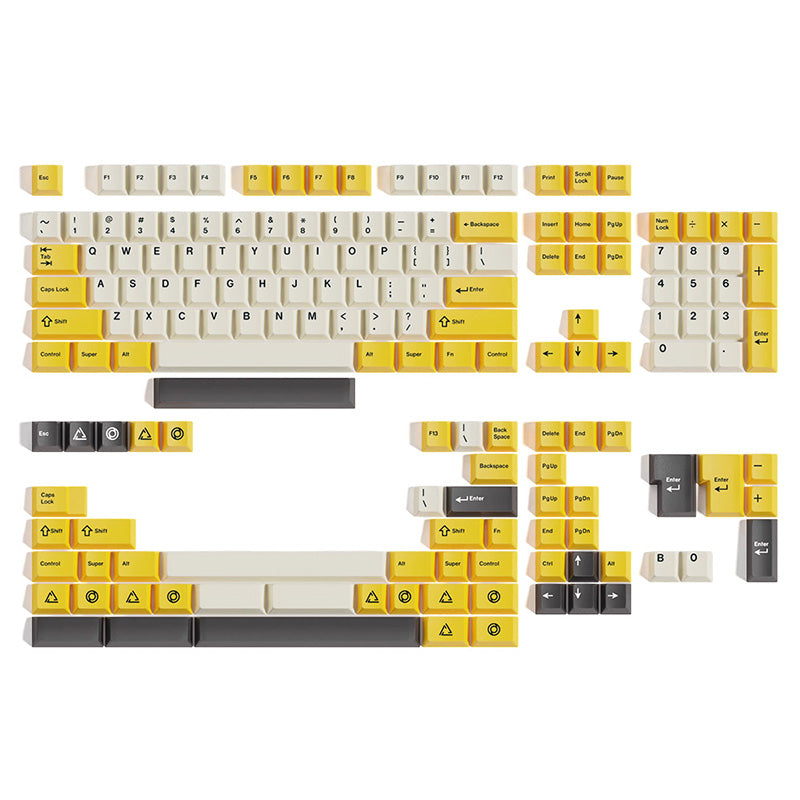 ACGAM Yellow Summer Keycap Set Cherry Profile 164 Keys