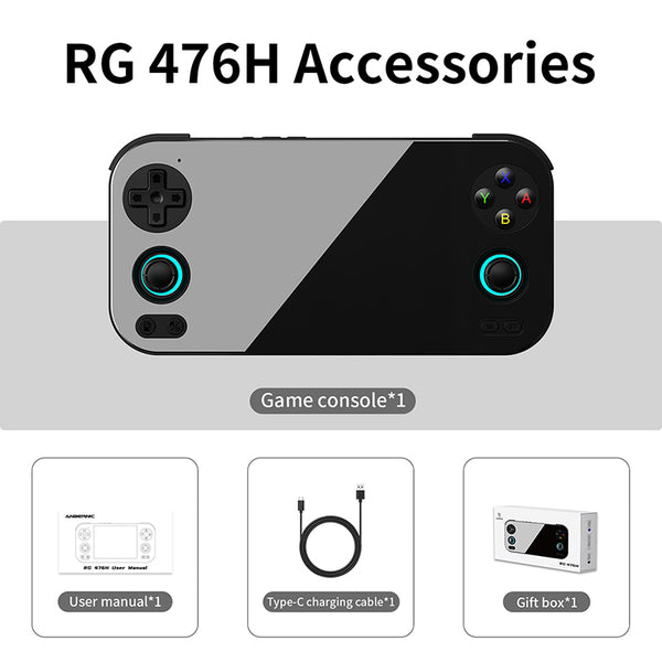 ANBERNIC RG476H AI Retro Handheld Game Console 4.7" 4:3 Screen Android