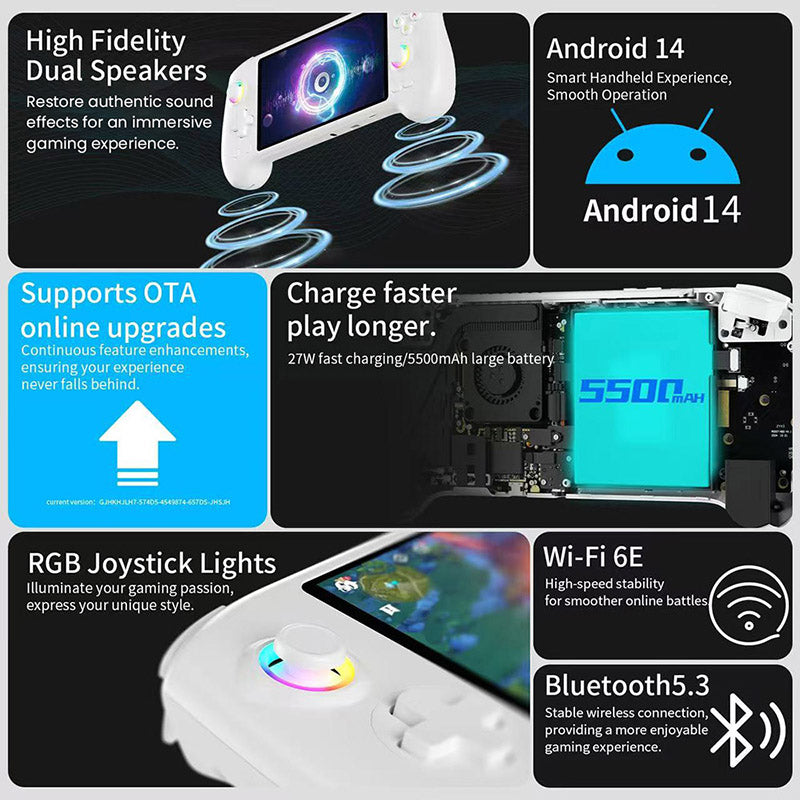 ANBERNIC RG557 Game Console Android System AMOLED Screen - WhatGeek