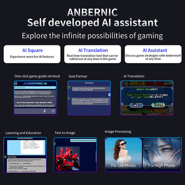 ANBERNIC RG 477M AI Handheld Game Console with Metal Build Supports PS2 and Wii