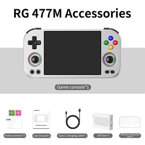 ANBERNIC RG 477M AI Handheld Game Console with Metal Build Supports PS2 and Wii