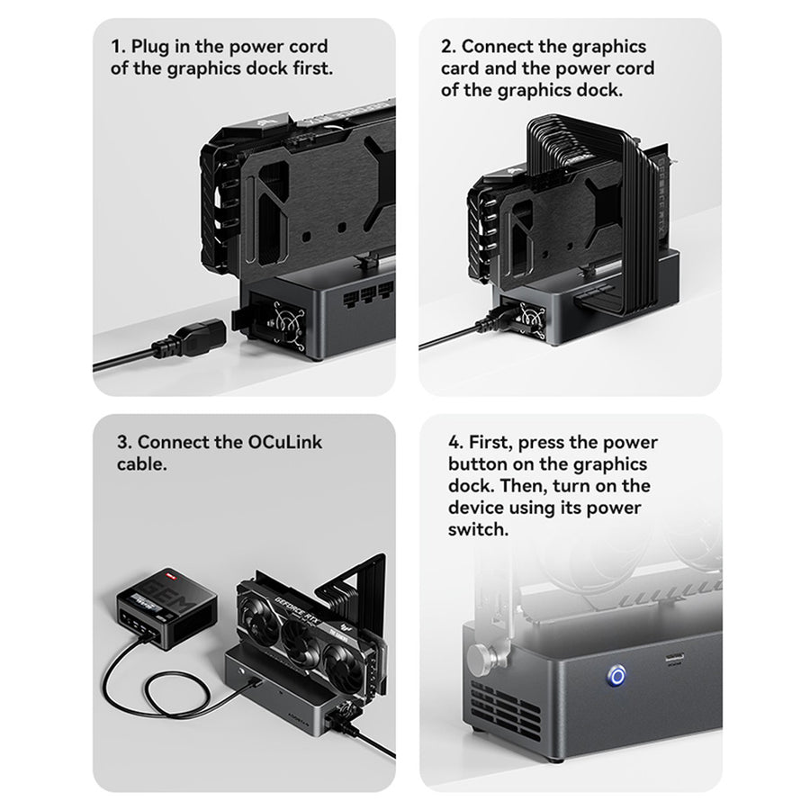 AOOSTAR AG02 eGPU Dock with Oculink Port/USB4 - WhatGeek