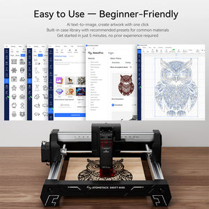 ATOMSTACK Swift Mini 3W Laser Engraver – Beginner-Friendly Desktop Engraving Machine