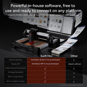 ATOMSTACK Swift Mini 3W Laser Engraver – Beginner-Friendly Desktop Engraving Machine