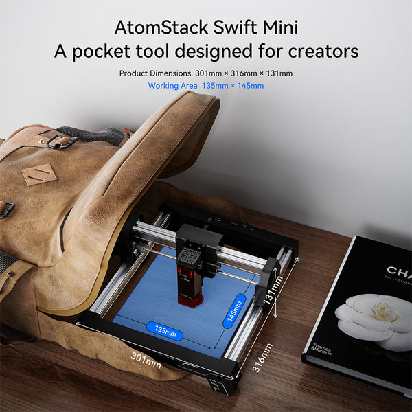 ATOMSTACK Swift Mini 3W Laser Engraver – Beginner-Friendly Desktop Engraving Machine
