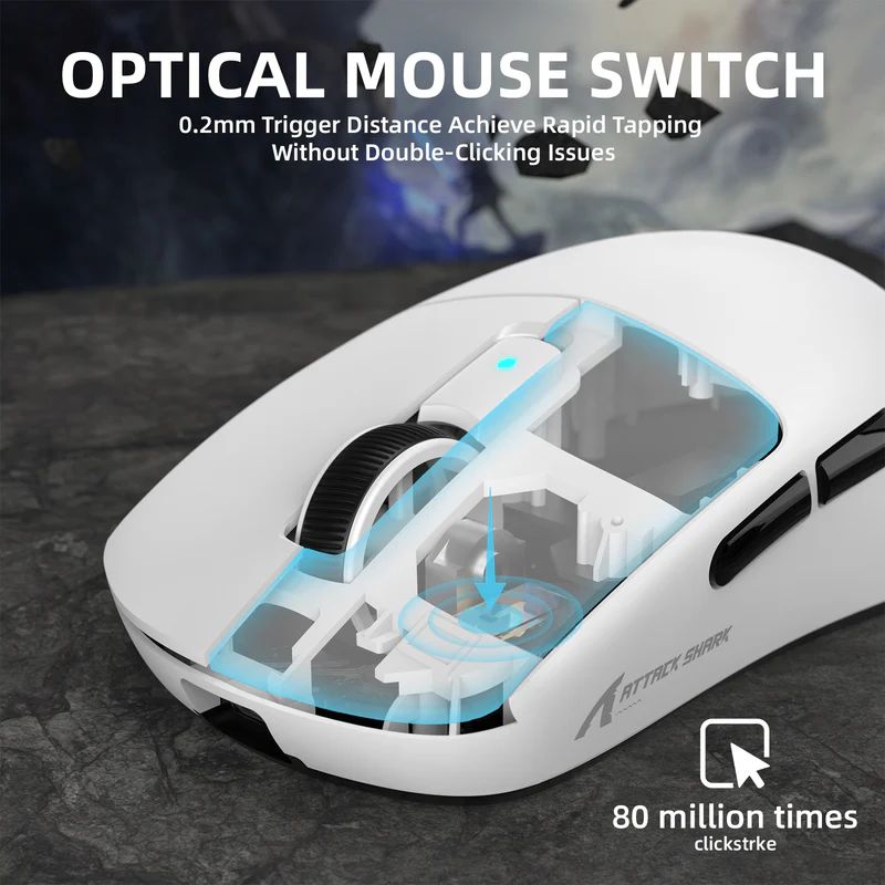 Attack R6 Mouse ATTACK SHARK R6 LIGHTSPEED Wireless Gaming Mouse - WhatGeek
