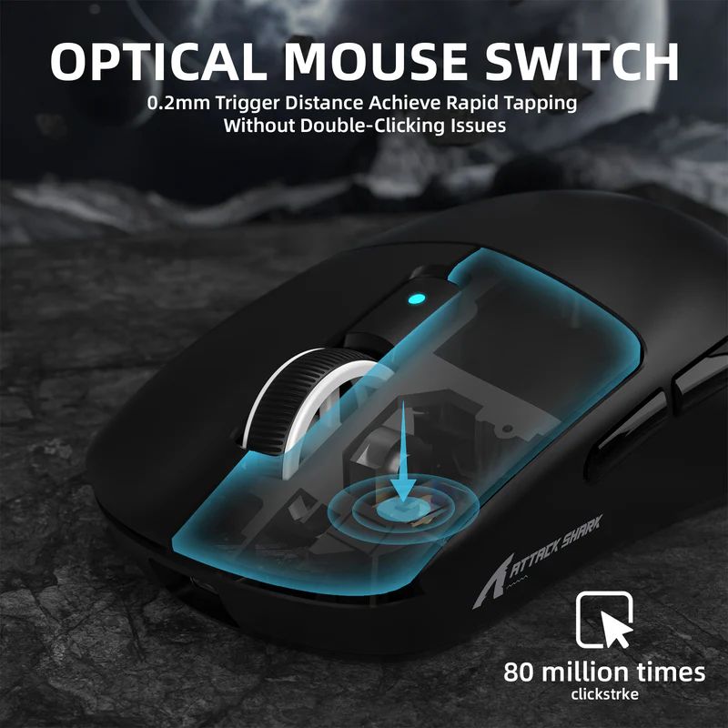Mouse Sense R6 ATTACK SHARK R6 LIGHTSPEED Wireless Gaming Mouse - WhatGeek