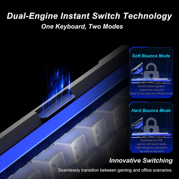 AULA AG60 Wired Aluminum Gaming Keyboard Magnetic Switch
