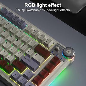 AULA AU75 Gasket 3 in 1 Wireless Mechanical Keyboard Creamy Keyboard
