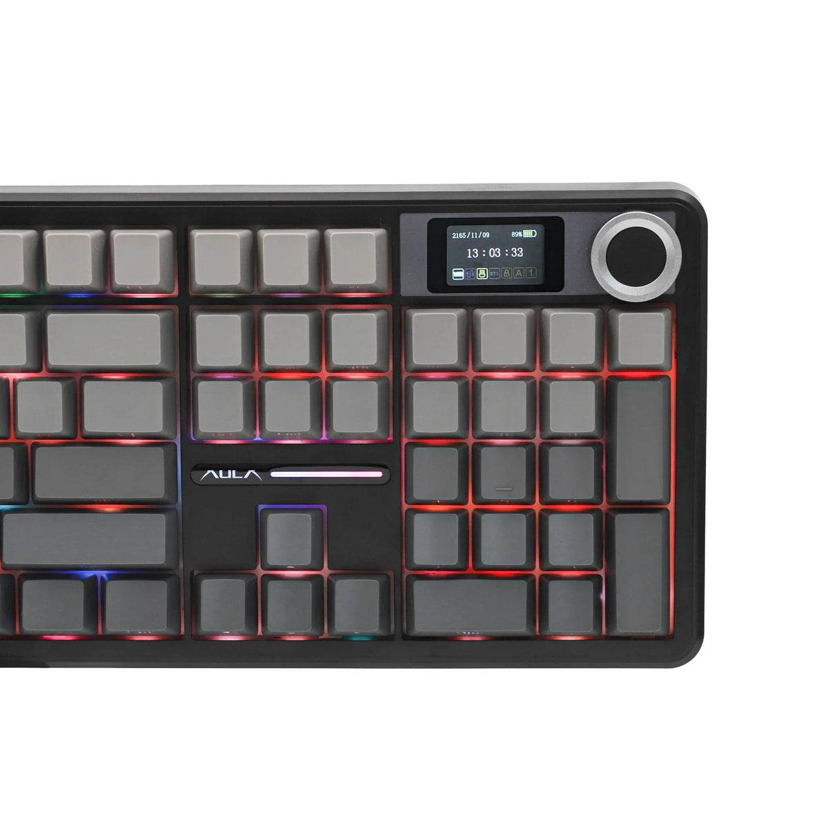 Alua F108 Pro Layout AULA F108 Pro Tri-mode LCD Display Mechanical Keyboard - WhatGeek