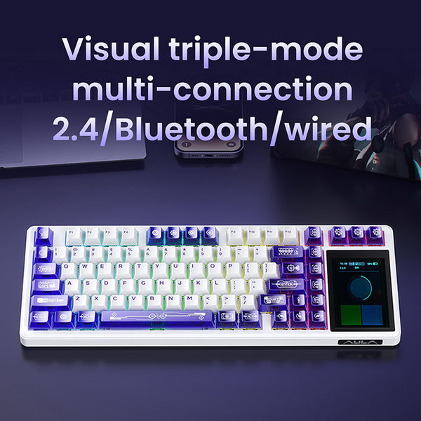 AULA L99 Tri-mode Mechanical Keyboard with 3.98" Smart Touchscreen
