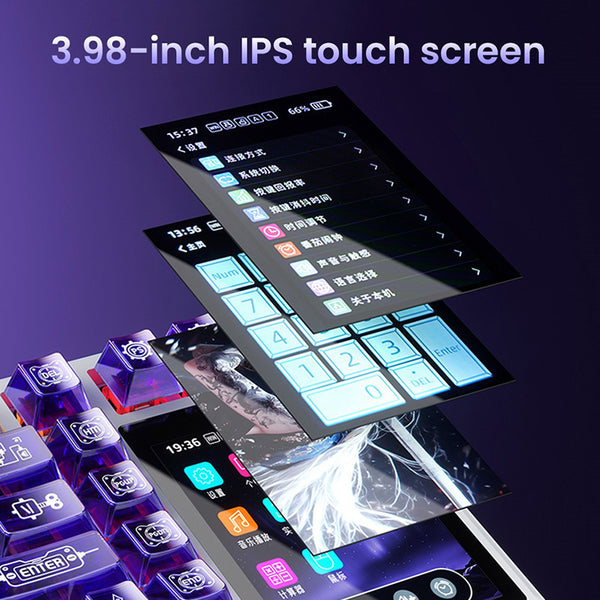 AULA L99 Tri-mode Mechanical Keyboard with 3.98" Smart Touchscreen