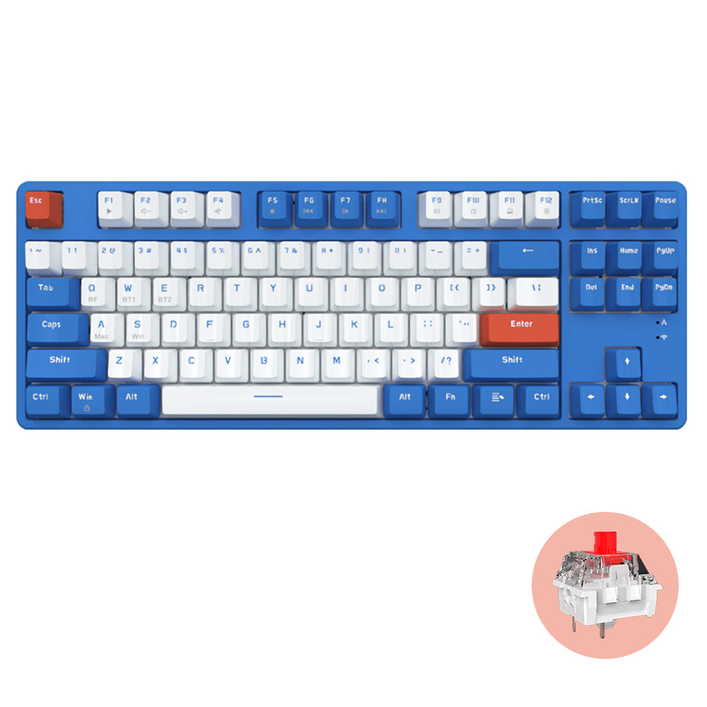 Teclado mecánico inalámbrico TKL de modo dual Ajazz AK871