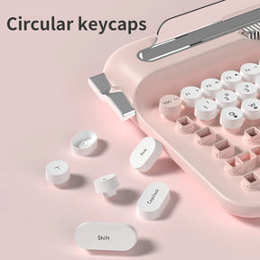 Ajazz AF84 Dual-Mode Typewriter Membrane Keyboard Retro Style