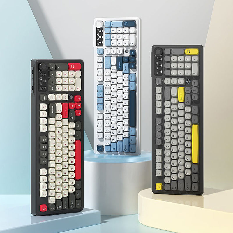 AI☆彡 Ajazz AF98 PLUS Tri-Mode Wireless Membrane Keyboard RGB - WhatGeek