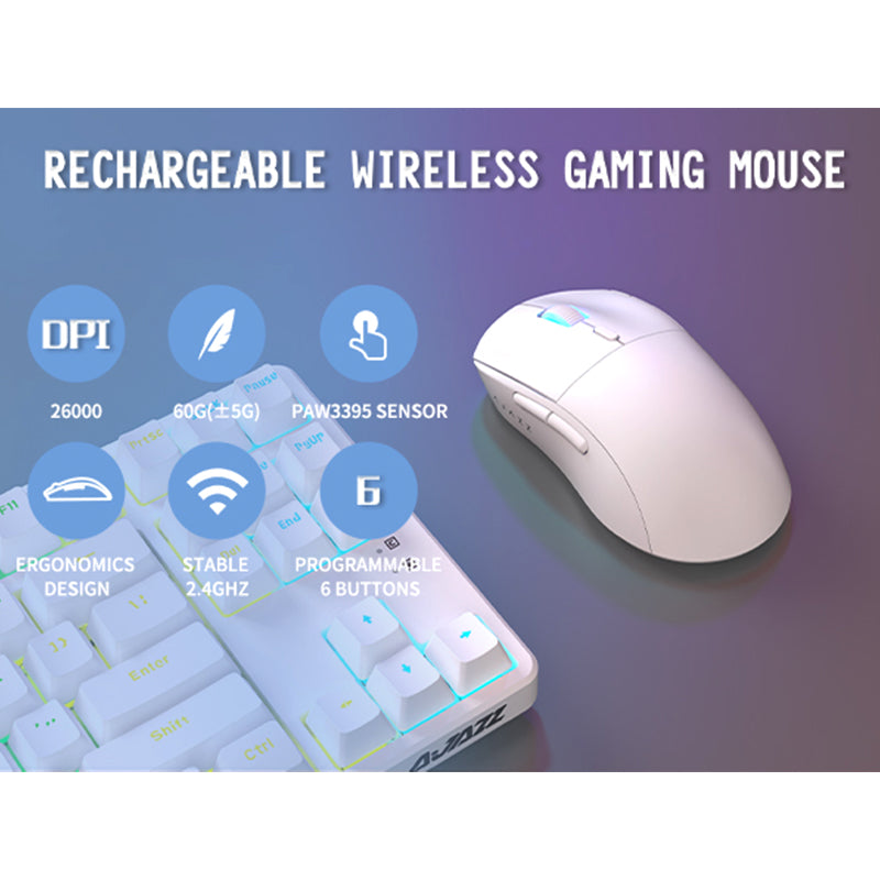 Ajazz AJ139 PRO 3395 Dual-Mode Wireless Gaming Mouse - WhatGeek