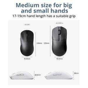 Ajazz AJ139 PRO 3395 Dual-Mode Wireless Gaming Mouse
