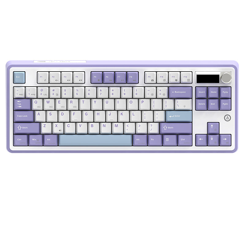 Ajazz_AK870_Tri_Mode_Wireless_Mechanical_Keyboard_With_Screen_Purple_1