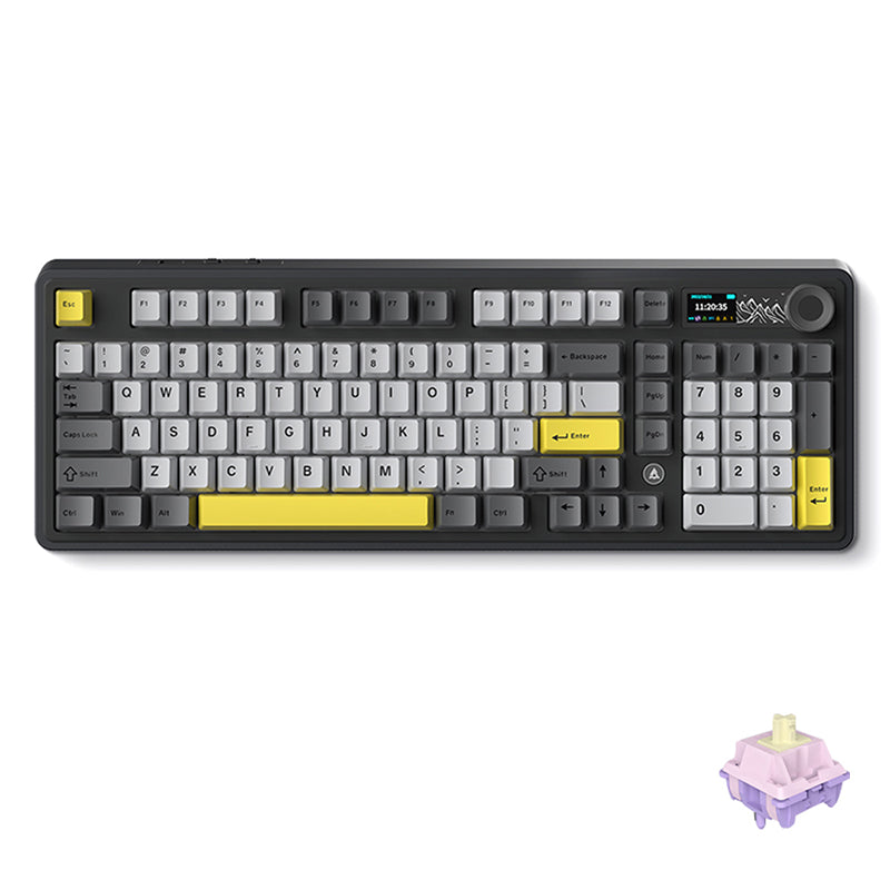 Ajazz AK980 TFT Display Wireless Mechanical Keyboard- WhatGeek