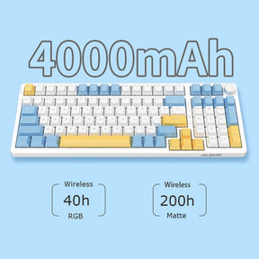 Ajazz AK992 Summer Blue Wireless Mechanical Keyboard