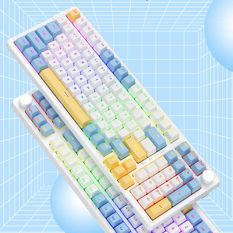 Ajazz_AK992_Summer_Blue_Wireless_Mechanical_Keyboard_9