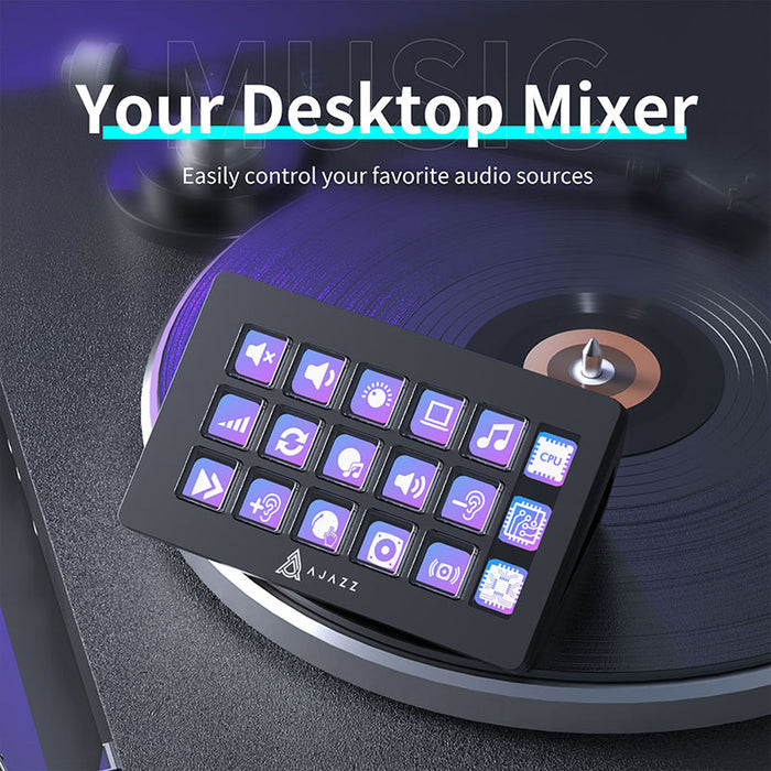 Ajazz AKP153e Stream Deck Desk Helper LCD Studio Controller - WhatGeek