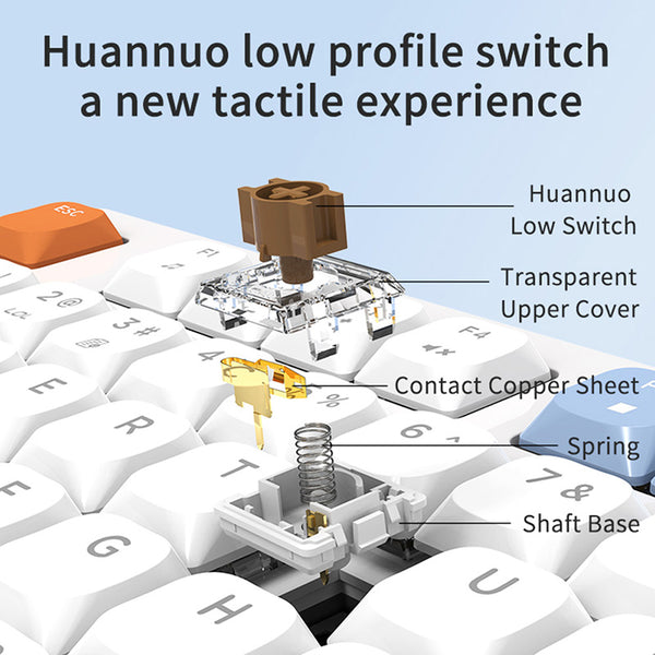 Ajazz AKP815 Function Screen Low Profile Wired Mechanical Keyboard