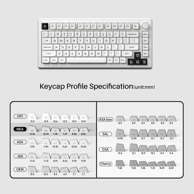 Akko_Black_On_White_Keycap_Set_MDA_Profile_227_Keys_2