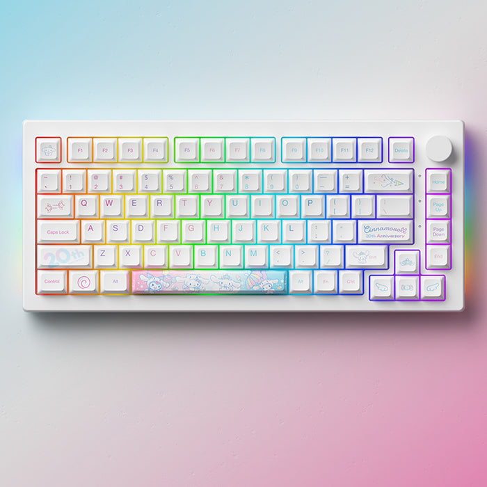 Akko Cinnamoroll 20th Anniversary 5075B Plus Wireless Mechanical Keyboard WhatGeek