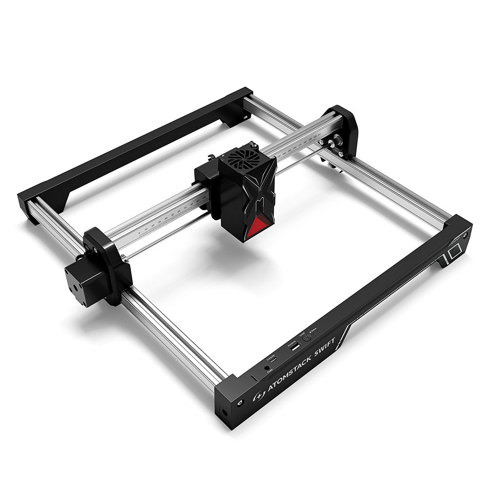 高出力 ATOMSTACK Swift 12W レーザー 彫刻機 ステンレスOK AtomStack Swift Laser Engraver 7W 12W for Home Creators - WhatGeek