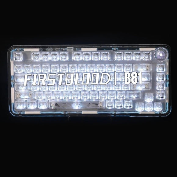 Teclado mecánico inalámbrico transparente de cristal WhatGeek x FirstBlood B81