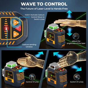 CIGMAN CM-S05 12-Line Laser Level with Gesture & App Control