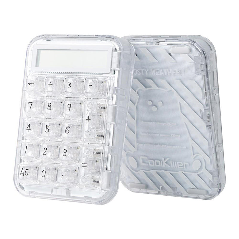 CoolKiller PolarBear 2-in-1 transparenter Taschenrechner und mechanische Tastatur mit Nummernblock