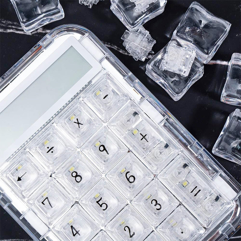 CoolKiller PolarBear Calculatrice transparente 2 en 1 et clavier mécanique avec pavé numérique