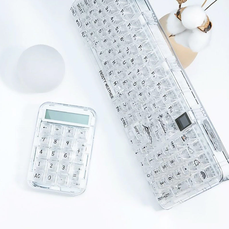CoolKiller PolarBear Calculatrice transparente 2 en 1 et clavier mécanique avec pavé numérique