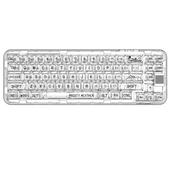 CoolKiller CK68 Polar Bear Transparente kabellose mechanische Tastatur